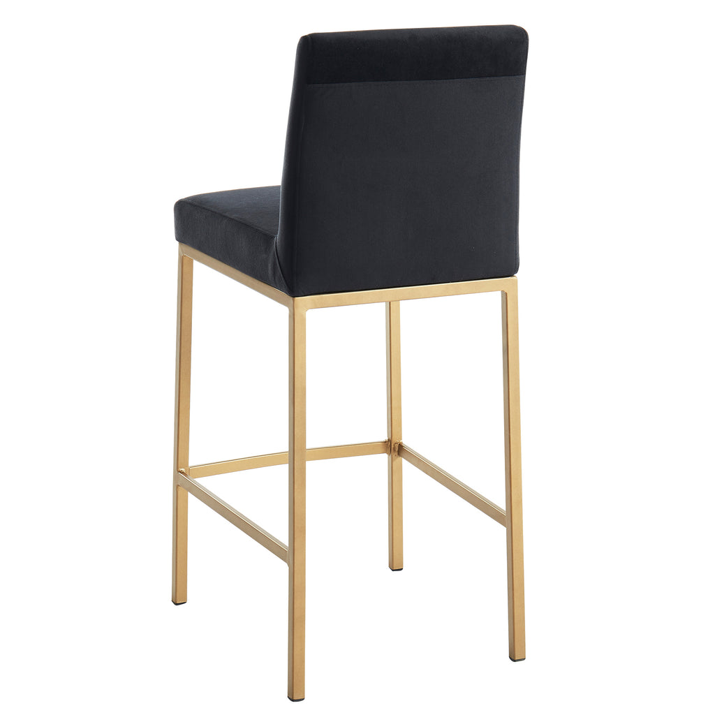 Diego 26″ Counter Stool (Black and Aged Gold) (Set of 2)