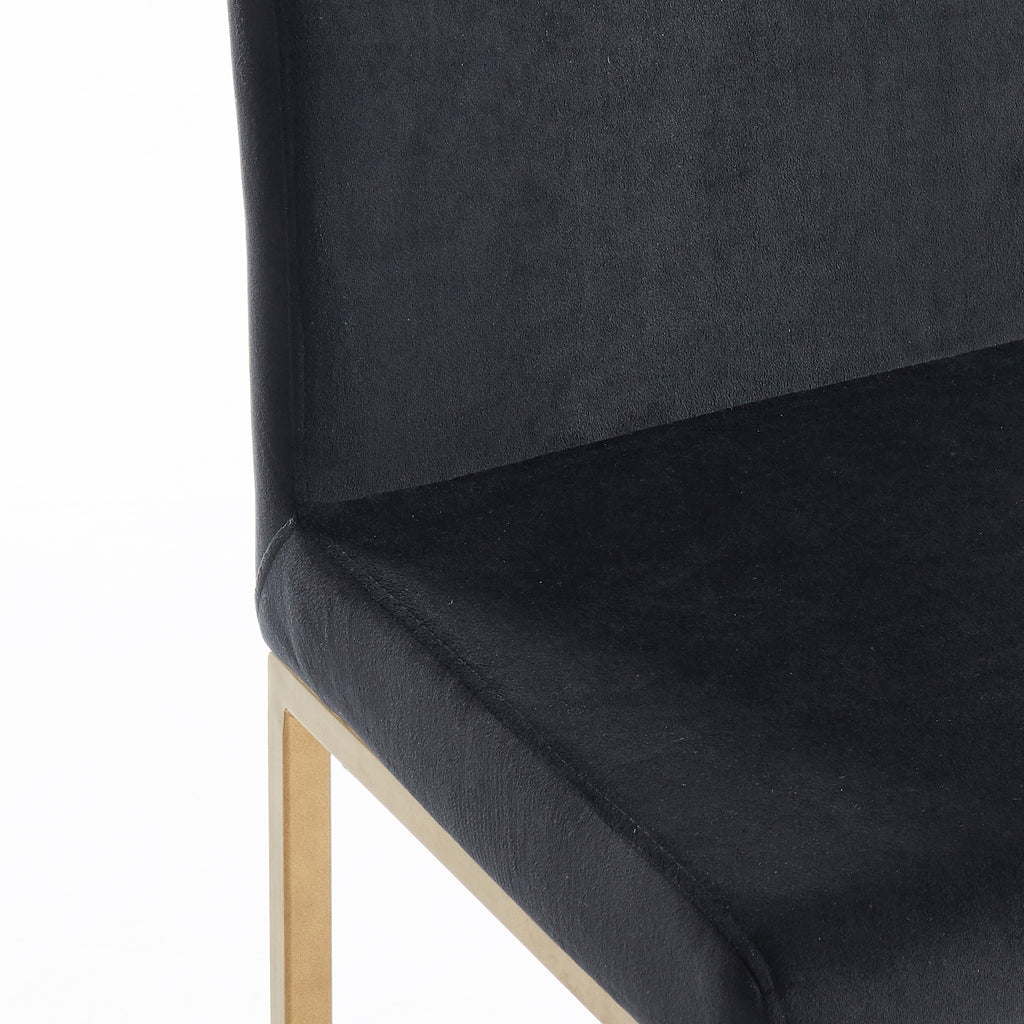 Diego 26″ Counter Stool (Black and Aged Gold) (Set of 2)