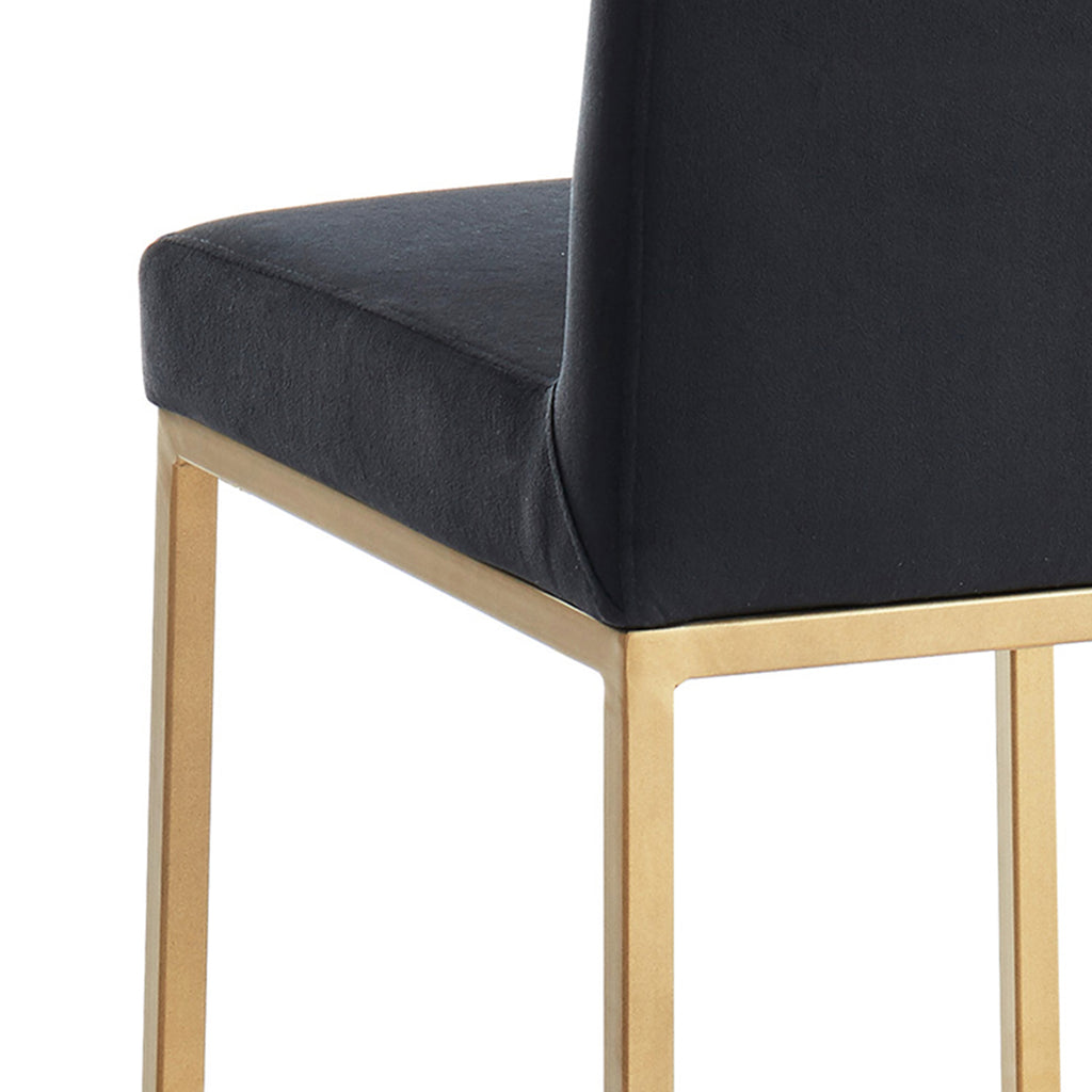 Diego 26″ Counter Stool (Black and Aged Gold) (Set of 2)
