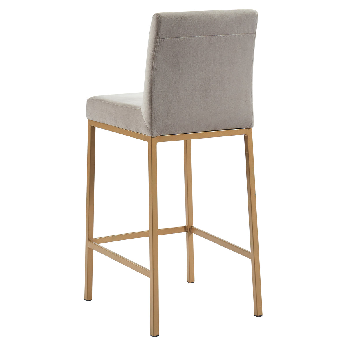 Diego 26″ Counter Stool (Grey and Aged Gold) (Set of 2)