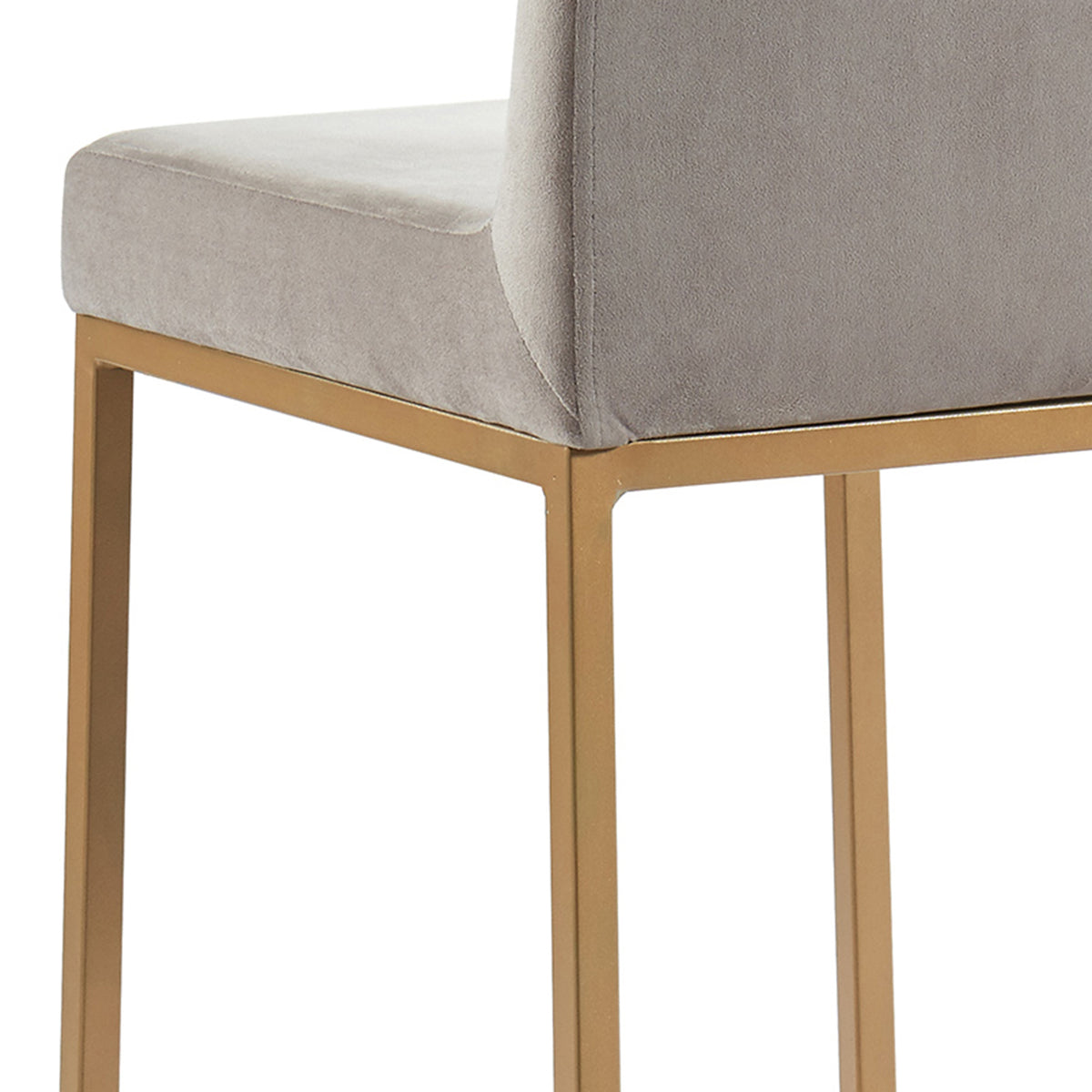 Diego 26″ Counter Stool (Grey and Aged Gold) (Set of 2)