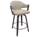 Freya 26″ Counter Stool with Swivel (Toffee and Walnut) (Set of 2)