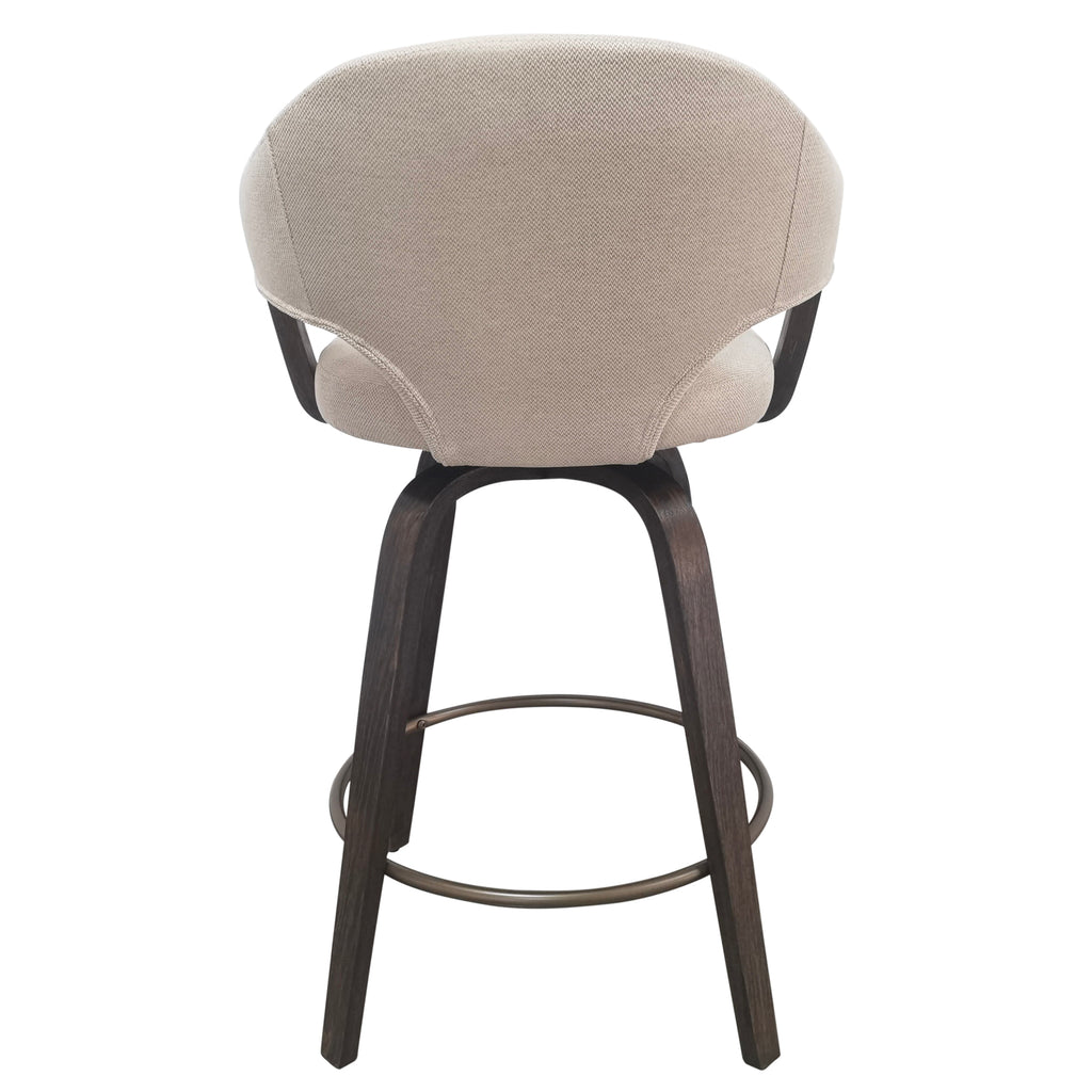 Freya 26″ Counter Stool with Swivel (Toffee and Walnut) (Set of 2)