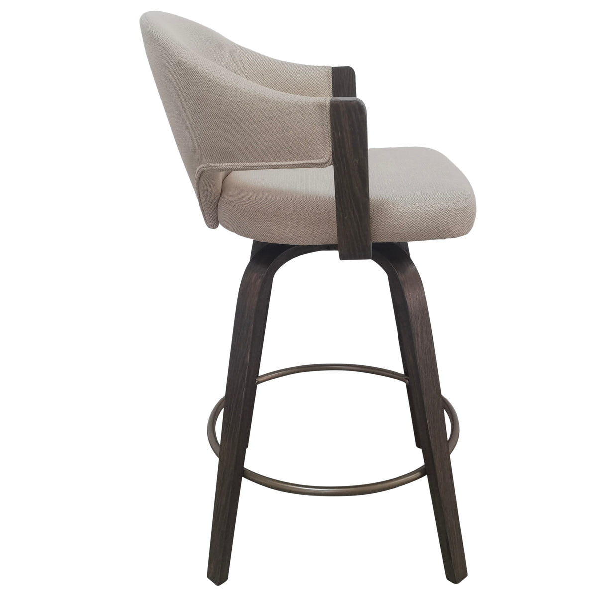 Freya 26″ Counter Stool with Swivel (Toffee and Walnut) (Set of 2)
