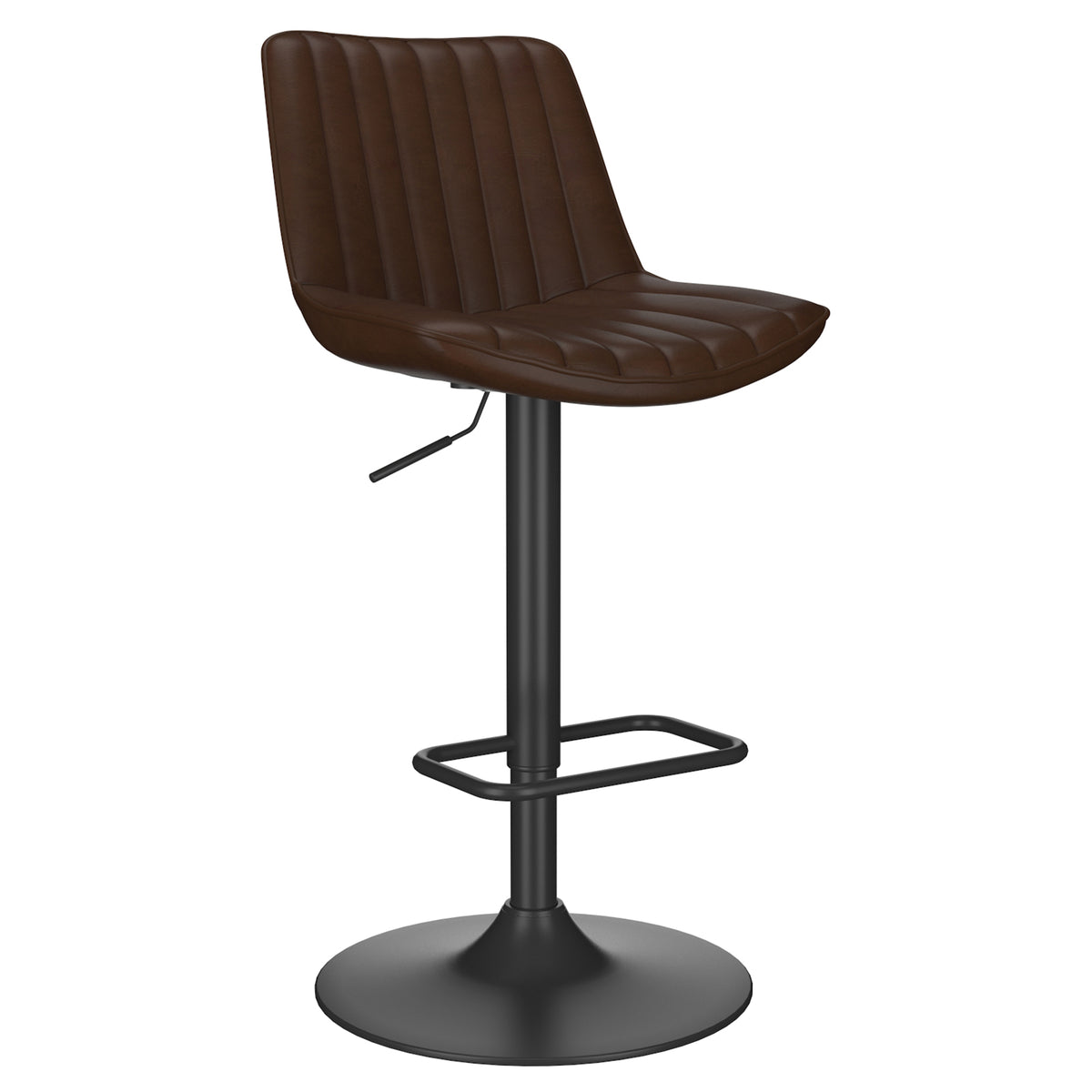 Kosi Adjustable Air-Lift Stool (Brown and Black) (Set of 2)