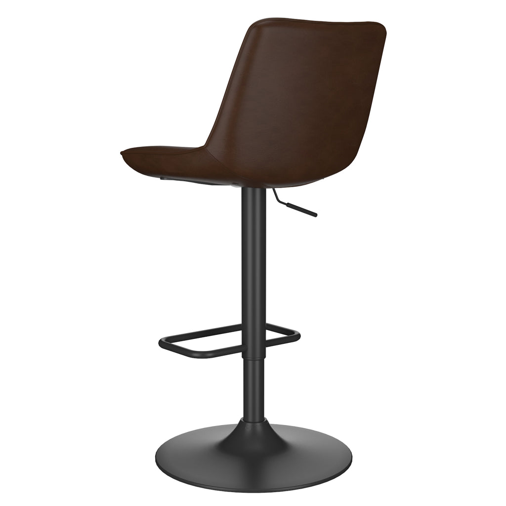 Kosi Adjustable Air-Lift Stool (Brown and Black) (Set of 2)