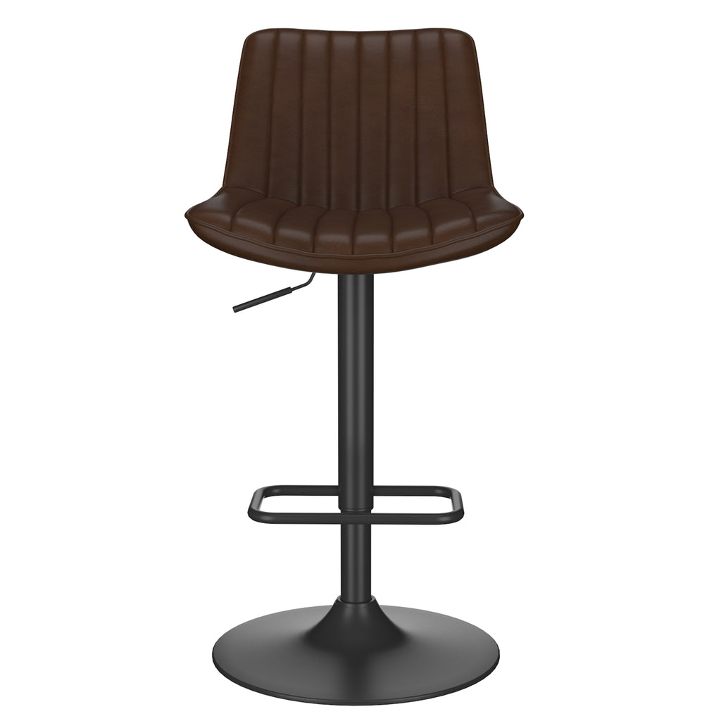 Kosi Adjustable Air-Lift Stool (Brown and Black) (Set of 2)