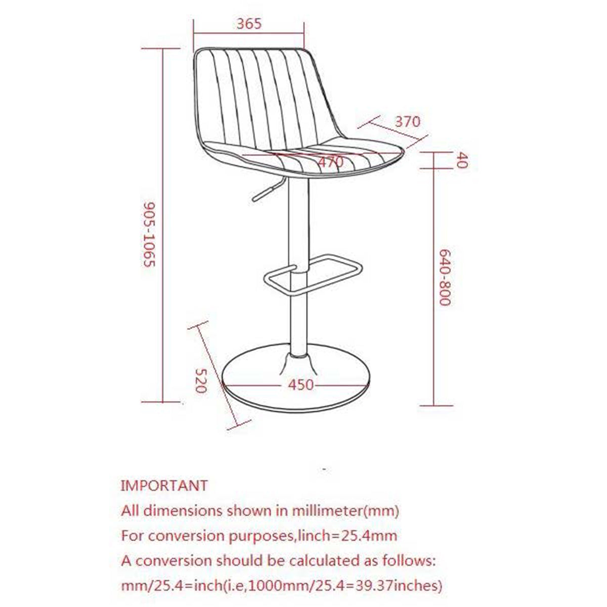 Kosi Adjustable Air-Lift Stool (Brown and Black) (Set of 2)
