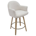 Torra 26″ Counter Stool with Swivel (Oat and Washed Oak) (Set of 2)