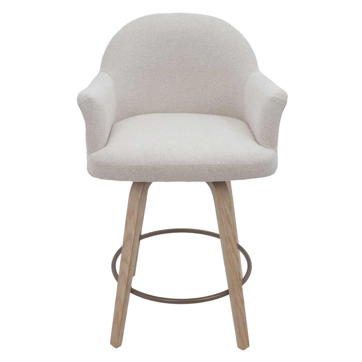 Torra 26″ Counter Stool with Swivel (Oat and Washed Oak) (Set of 2)