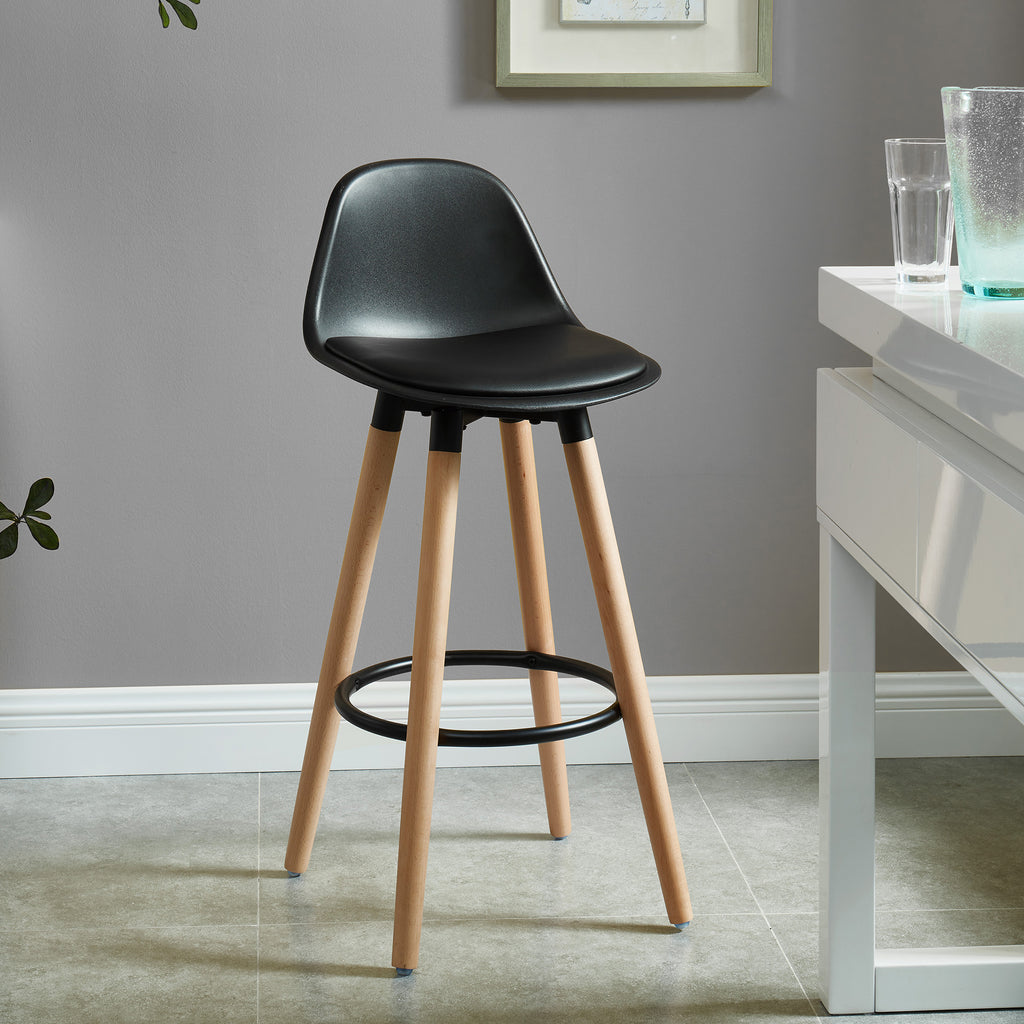 Diablo 26″ Counter Stool (Black and Natural) (Set of 2)