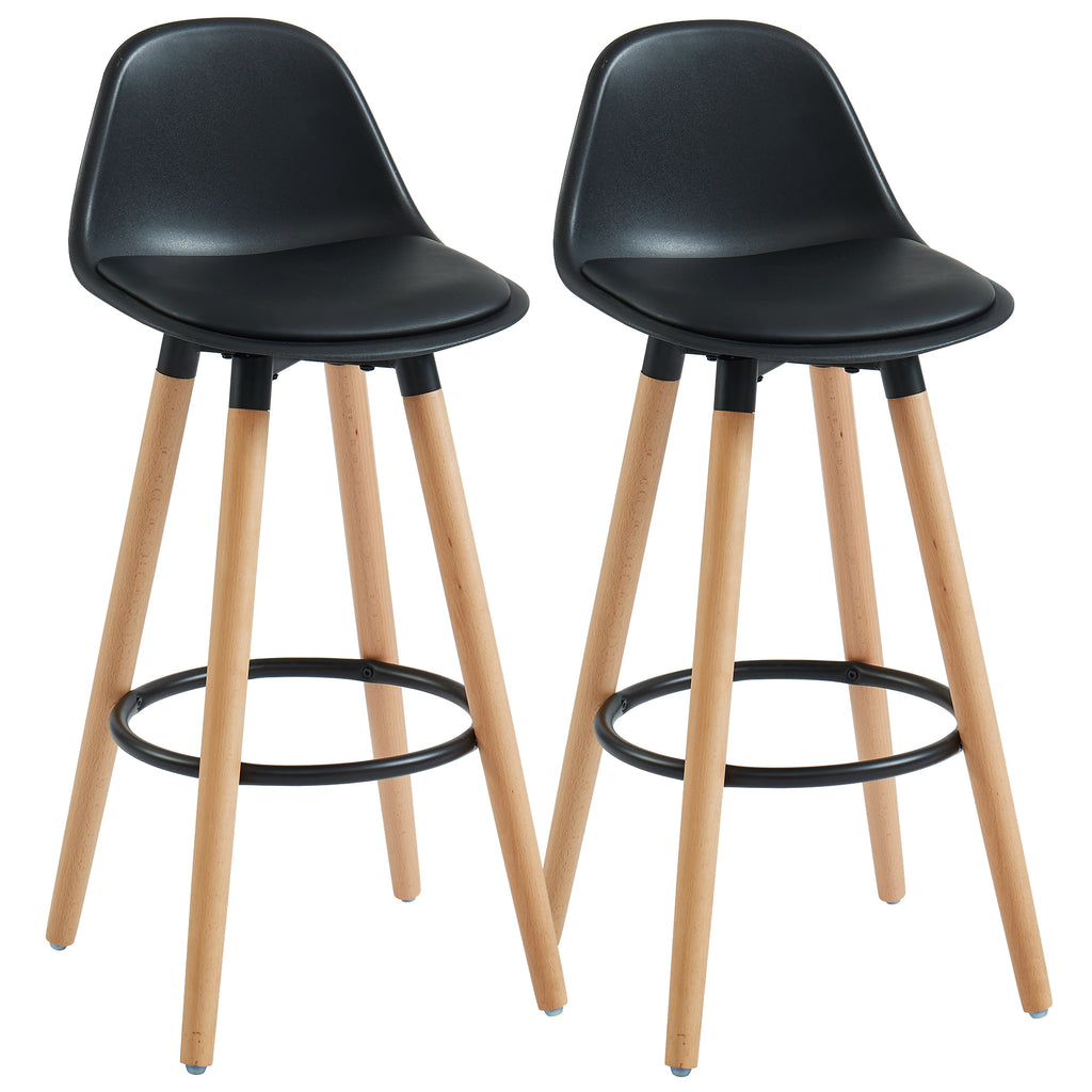 Diablo 26″ Counter Stool (Black and Natural) (Set of 2)