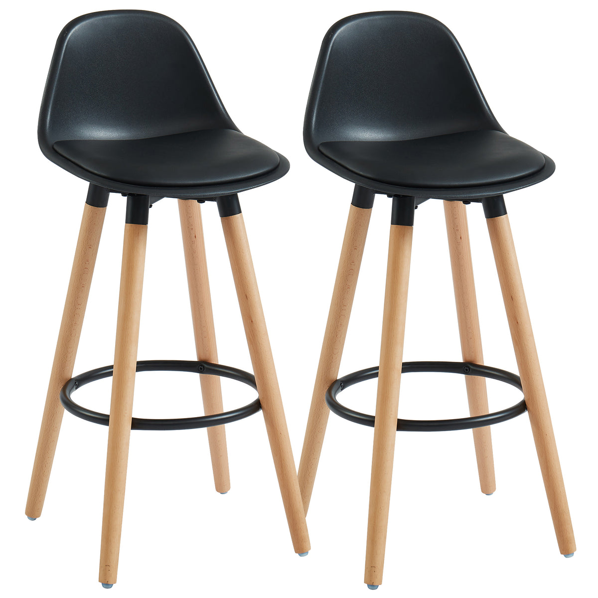 Diablo 26″ Counter Stool (Black and Natural) (Set of 2)