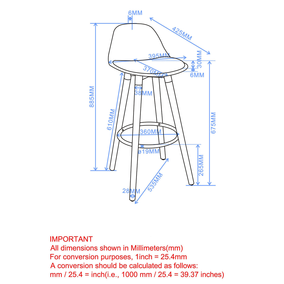 Diablo 26″ Counter Stool (Black and Natural) (Set of 2)