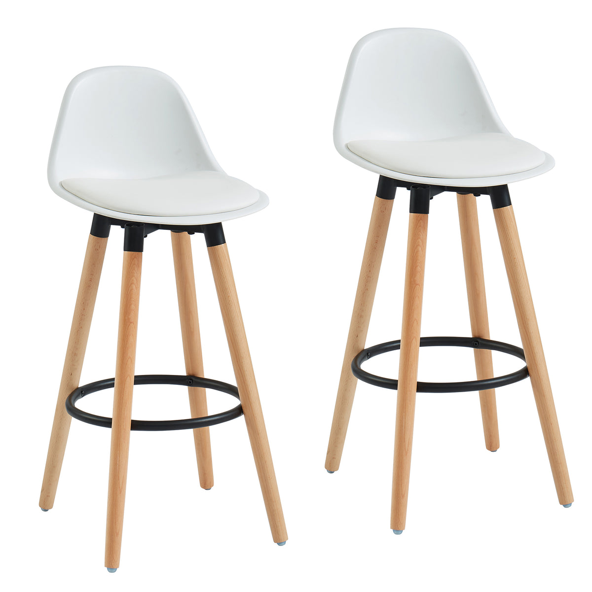 Diablo 26″ Counter Stool (White and Natural) (Set of 2)