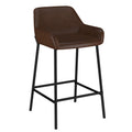Baily 26″ Counter Stool (Brown PU and Black) (Set of 2)