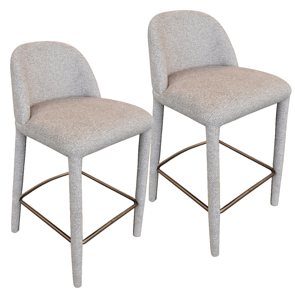 Kiara 26″ Counter Stool (Beige) (Set of 2)