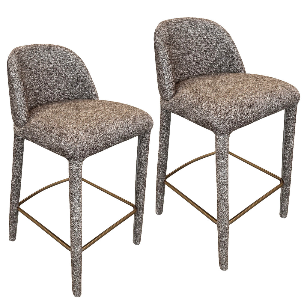 Kiara 26″ Counter Stool (Brown) (Set of 2)