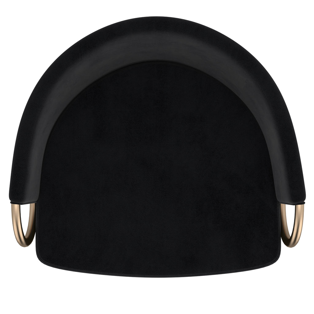 Lavo 26″ Counter Stool with Swivel (Black and Aged Gold) (Set of 2)