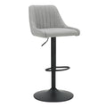 Kron Air-Lift Stool (Grey Fabric and Black) (Set of 2)