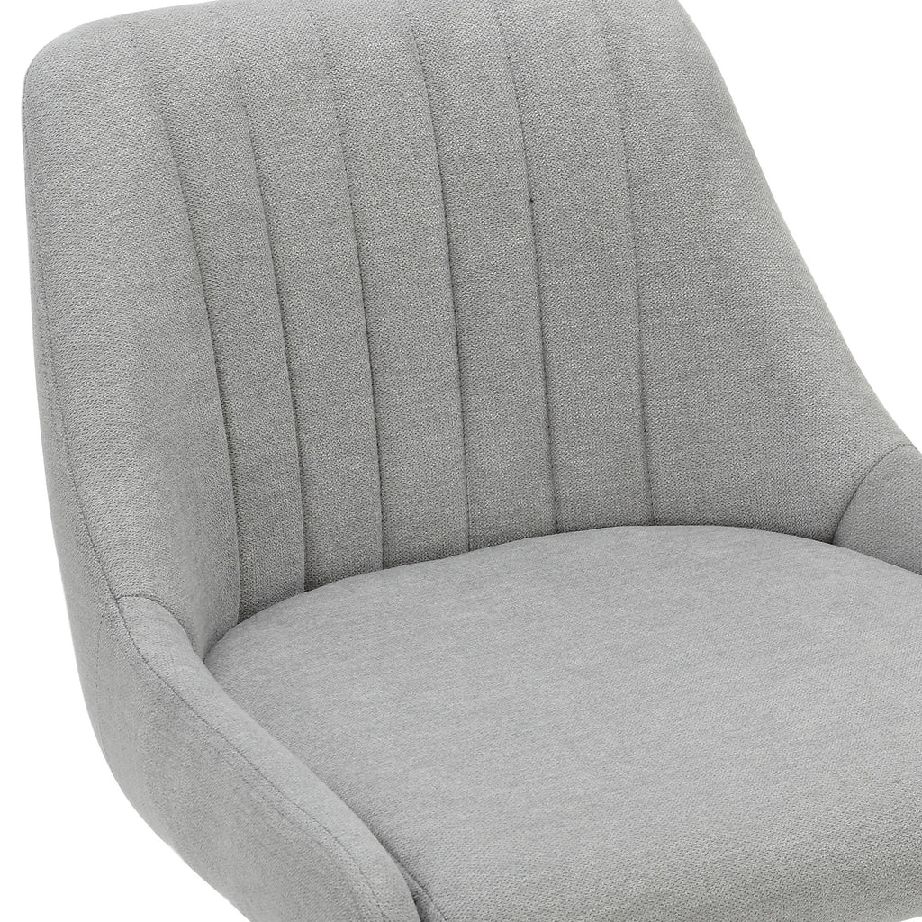 Kron Air-Lift Stool (Grey Fabric and Black) (Set of 2)