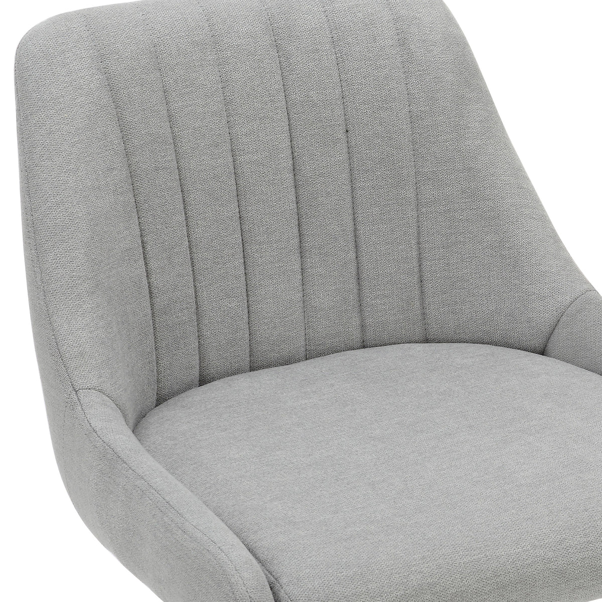 Kron Air-Lift Stool (Grey Fabric and Black) (Set of 2)