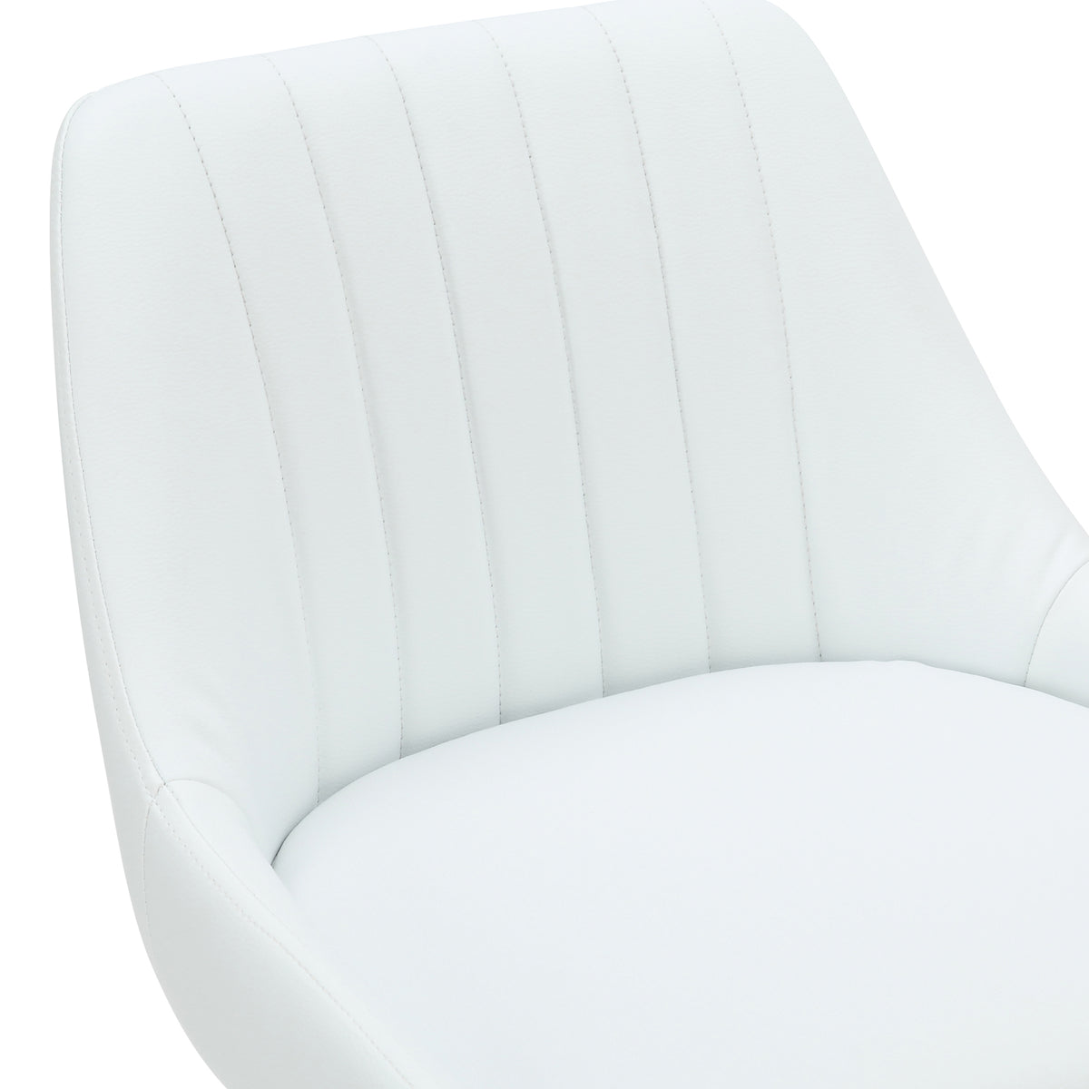 Kron Air-Lift Stool (White PU and Black) (Set of 2)