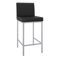 Porto 26″ Counter Stool (Black and Chrome) (Set of 2)