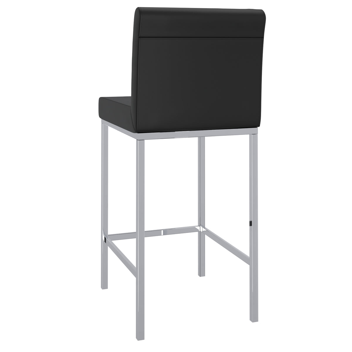 Porto 26″ Counter Stool (Black and Chrome) (Set of 2)