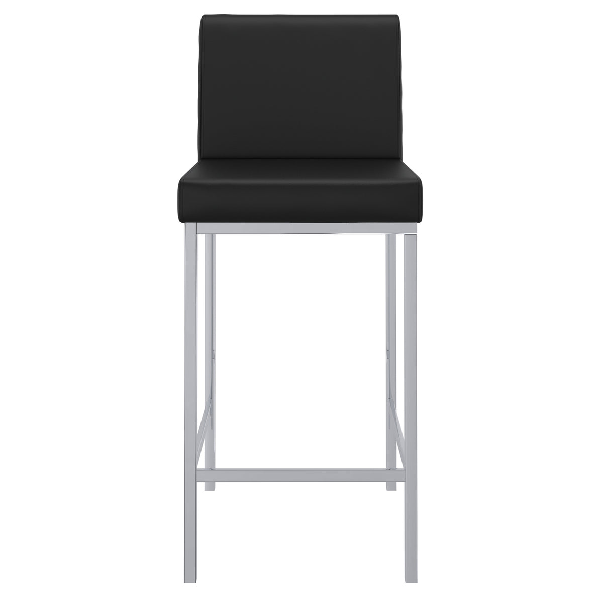 Porto 26″ Counter Stool (Black and Chrome) (Set of 2)
