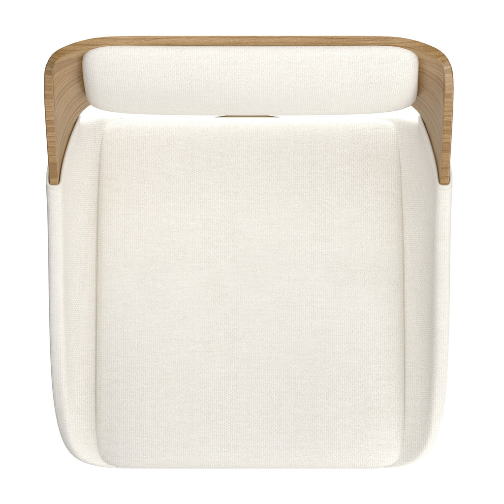 Hudson 26″ Counter Stool with Swivel (Beige Fabric and Natural) (Set of 2)