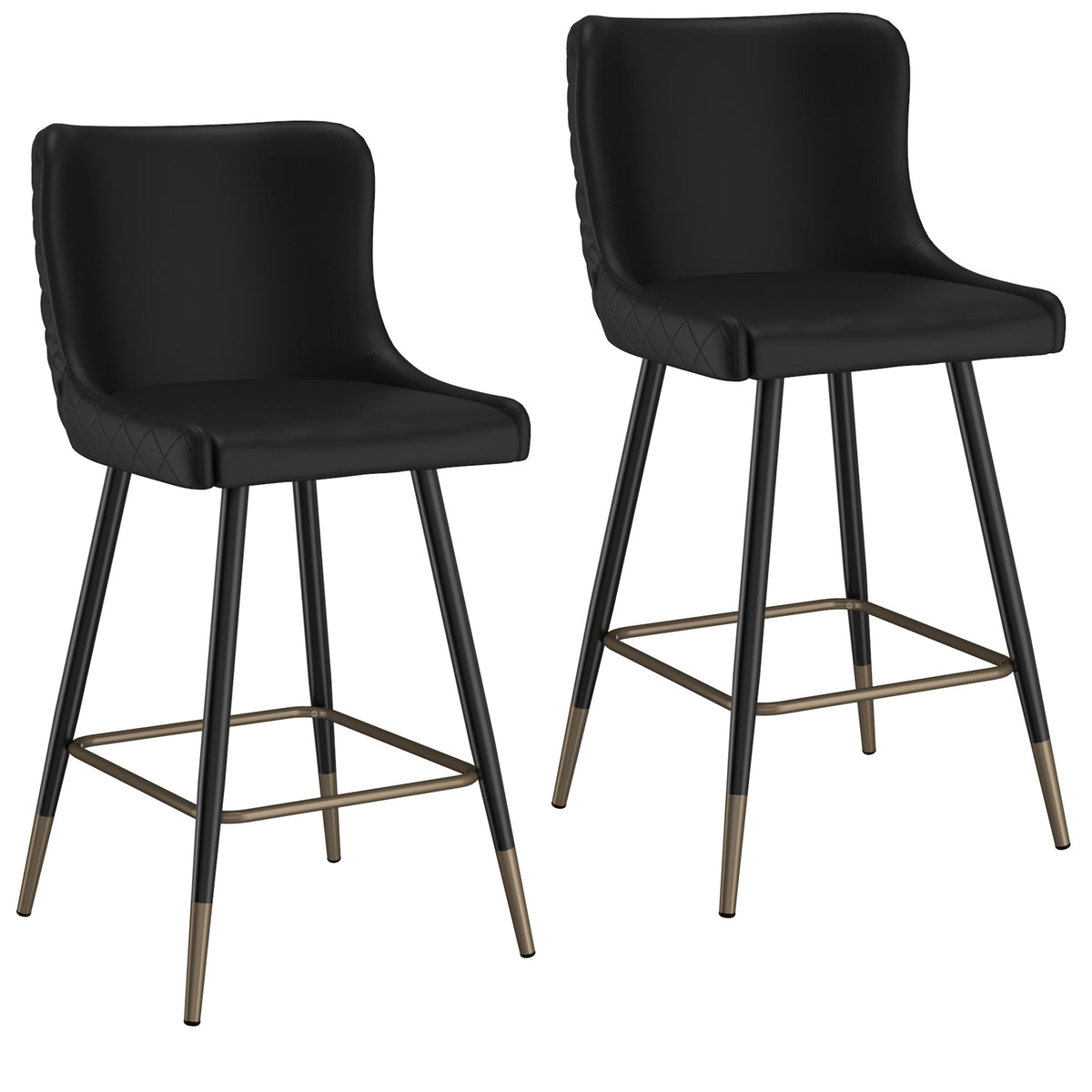 Xander 26″ Counter Stool, (Black) (Set of 2)