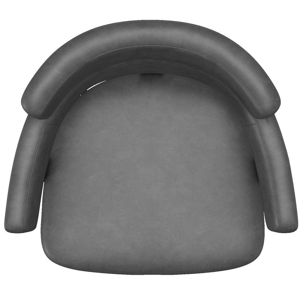 Oberon 26″ Counter Stool with Swivel (Charcoal and Black) (Set of 2)