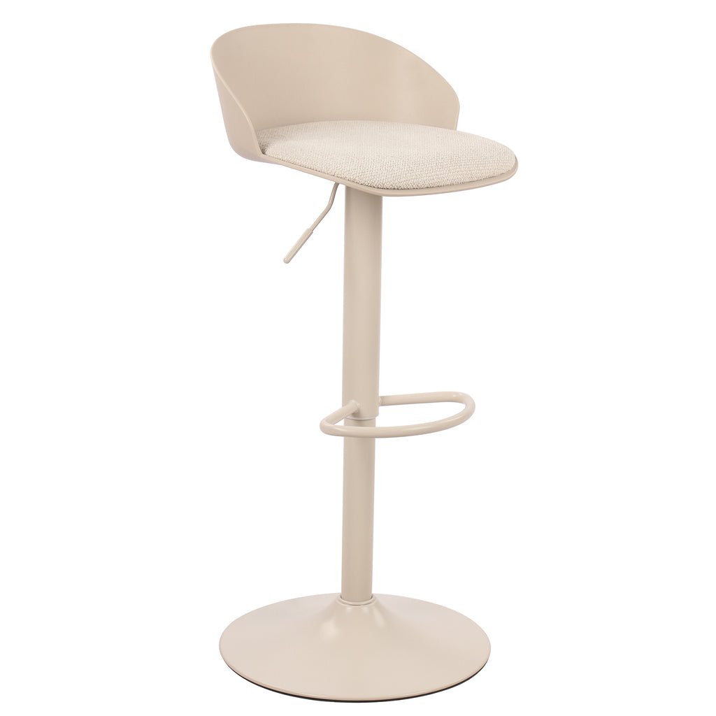 Mabel Adjustable Air-Lift Stool (Beige) (Set of 2)