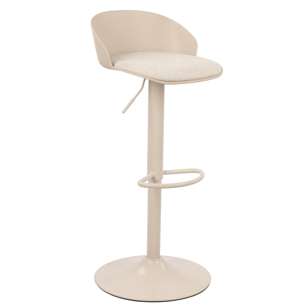 Mabel Adjustable Air-Lift Stool (Beige) (Set of 2)