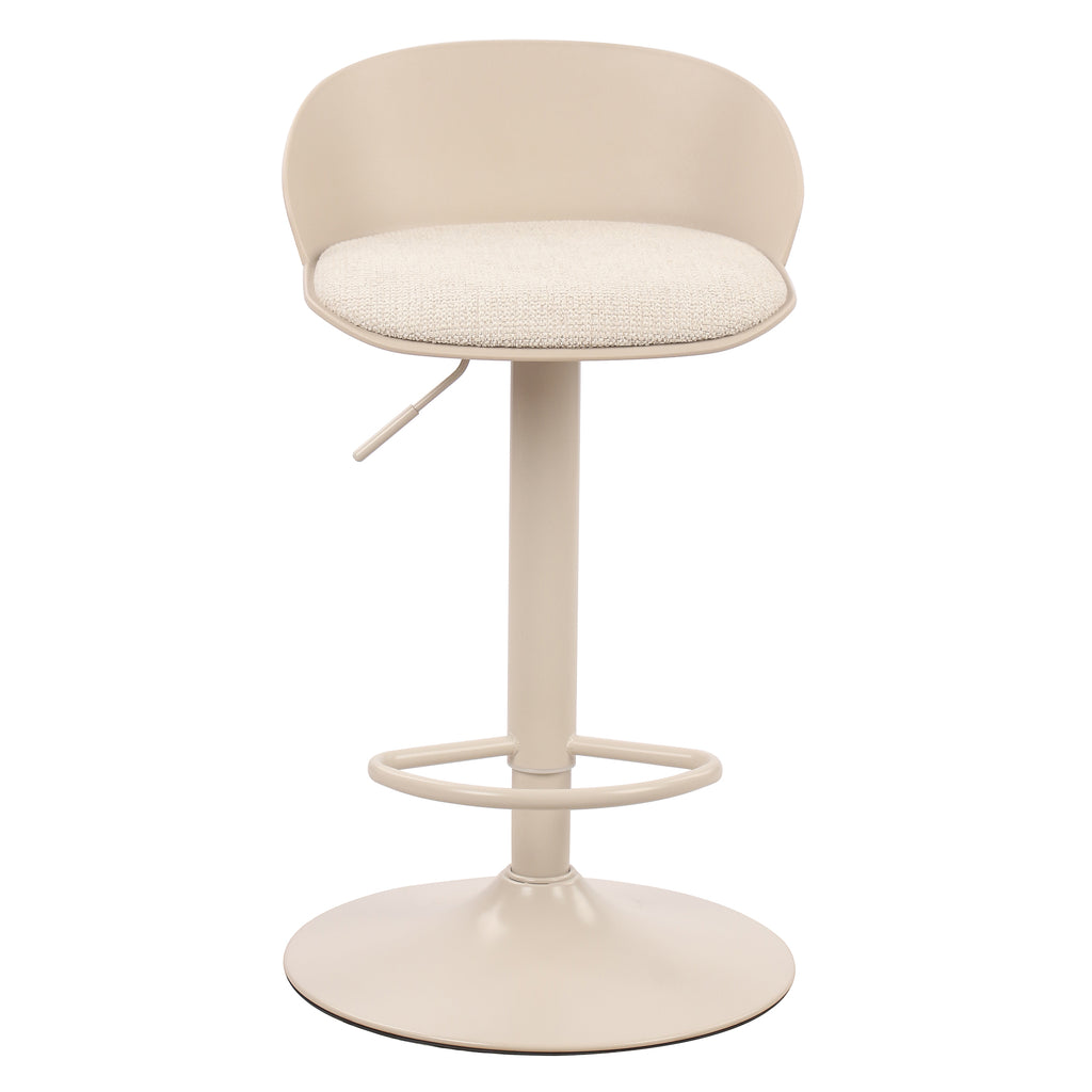 Mabel Adjustable Air-Lift Stool (Beige) (Set of 2)