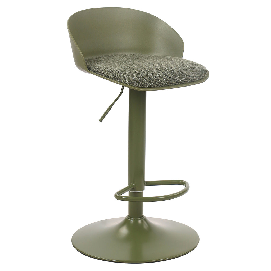 Mabel Adjustable Air-Lift Stool (Green) (Set of 2)