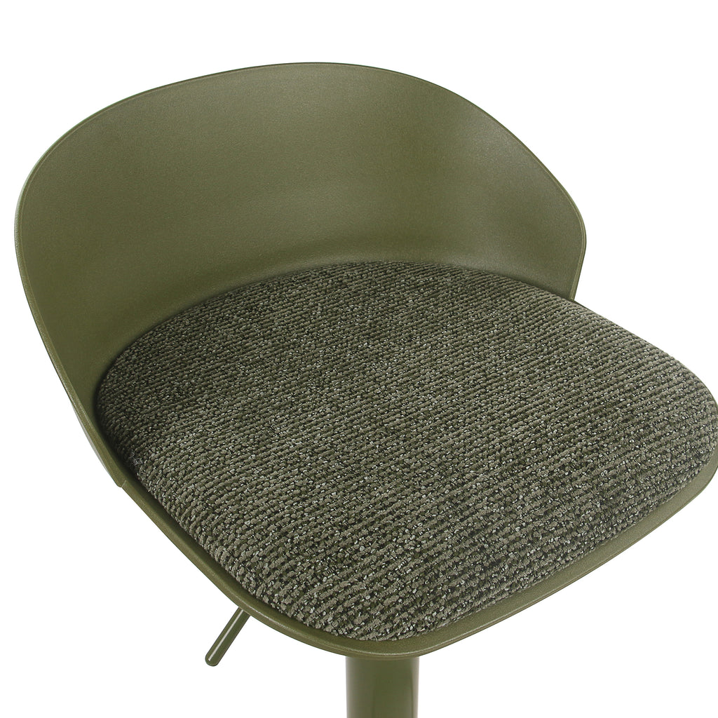 Mabel Adjustable Air-Lift Stool (Green) (Set of 2)