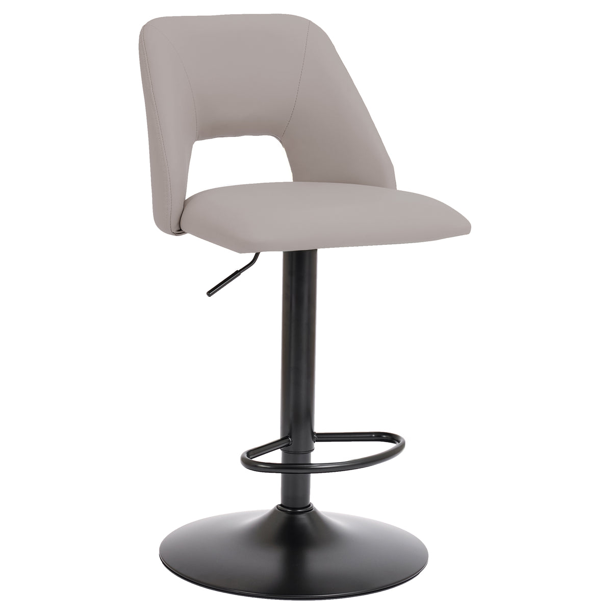 Adler Adjustable Air-Lift Stool (Beige and Black) (Set of 2)