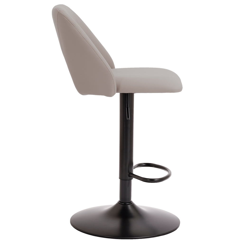 Adler Adjustable Air-Lift Stool (Beige and Black) (Set of 2)