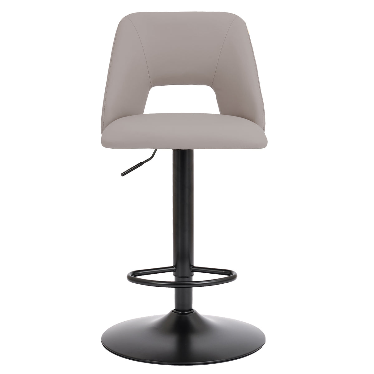 Adler Adjustable Air-Lift Stool (Beige and Black) (Set of 2)