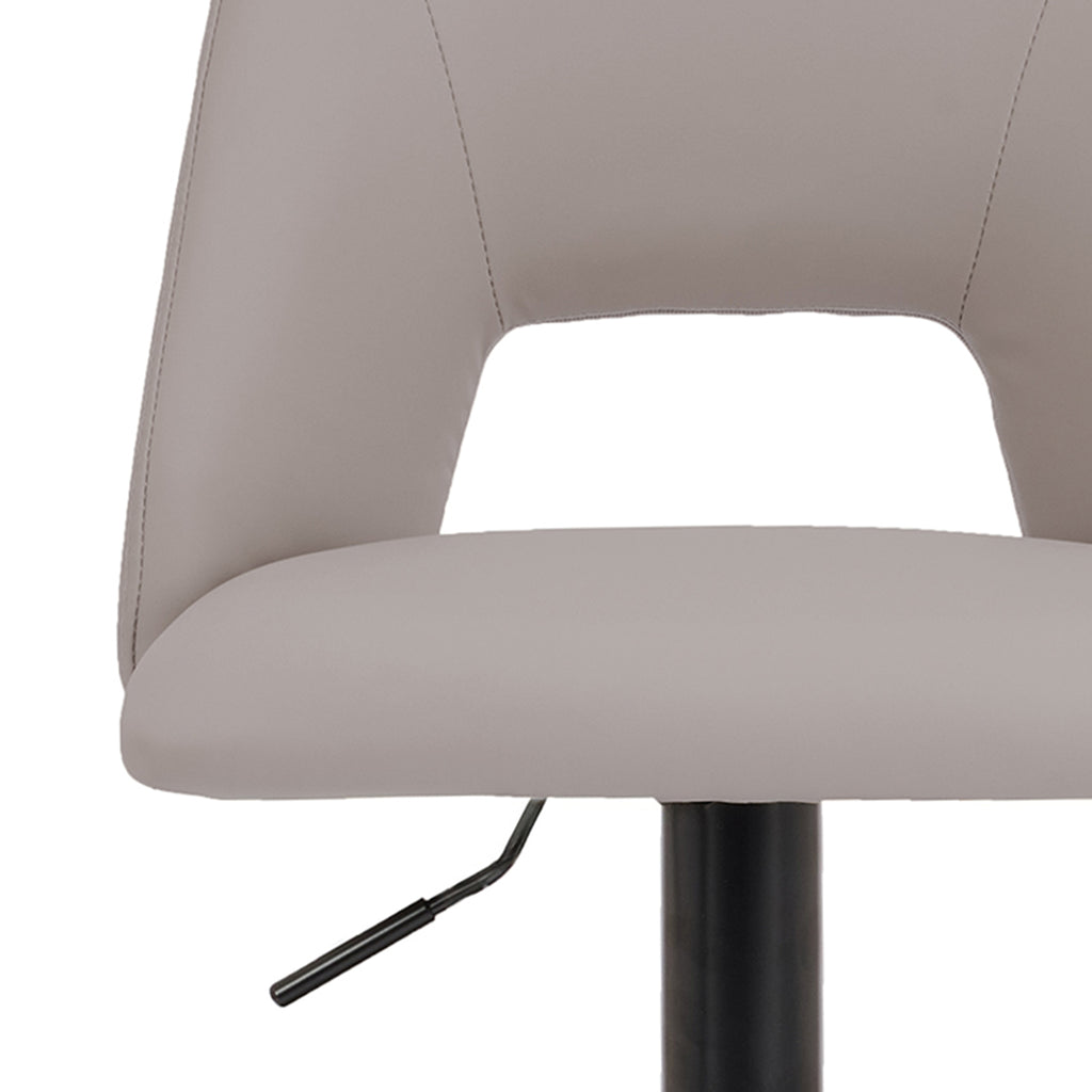 Adler Adjustable Air-Lift Stool (Beige and Black) (Set of 2)