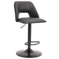 Adler Adjustable Air-Lift Stool (Black and Black) (Set of 2)