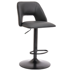 Adler Adjustable Air-Lift Stool (Black and Black) (Set of 2)