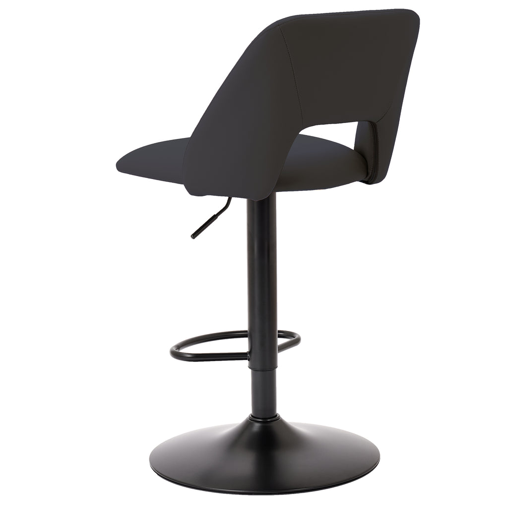 Adler Adjustable Air-Lift Stool (Black and Black) (Set of 2)