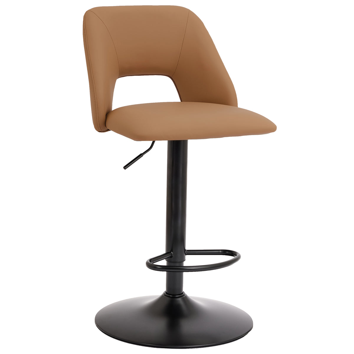 Adler Adjustable Air-Lift Stool (Tan and Black) (Set of 2)