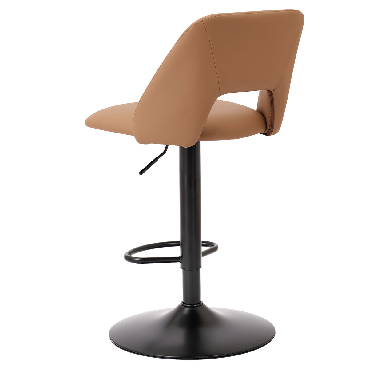 Adler Adjustable Air-Lift Stool (Tan and Black) (Set of 2)