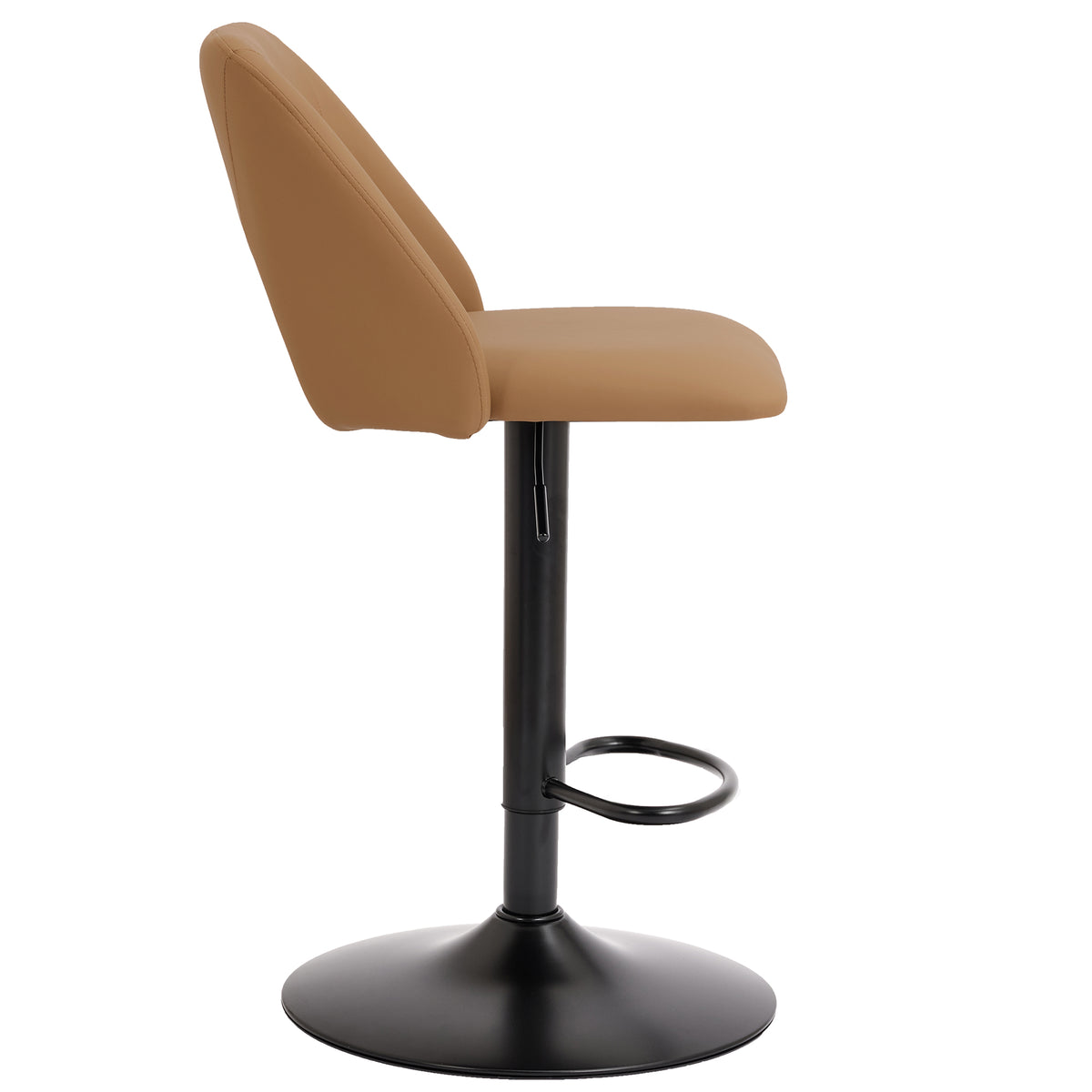 Adler Adjustable Air-Lift Stool (Tan and Black) (Set of 2)
