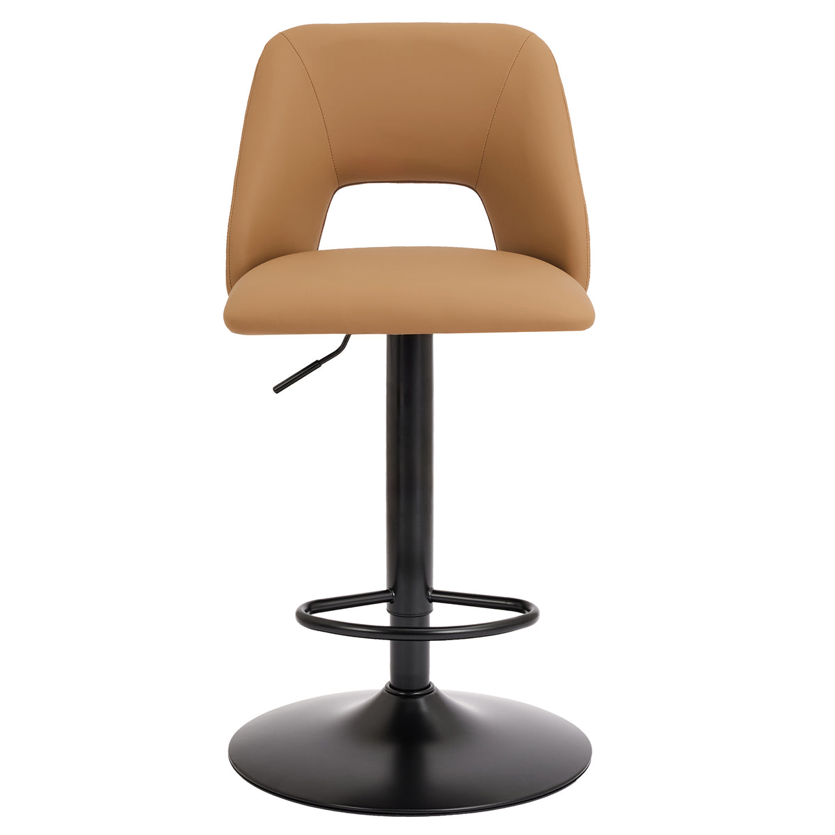 Adler Adjustable Air-Lift Stool (Tan and Black) (Set of 2)