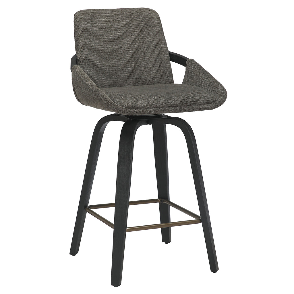 Parker 26″ Counter Stool with Swivel (Charcoal and Black) (Set of 2)
